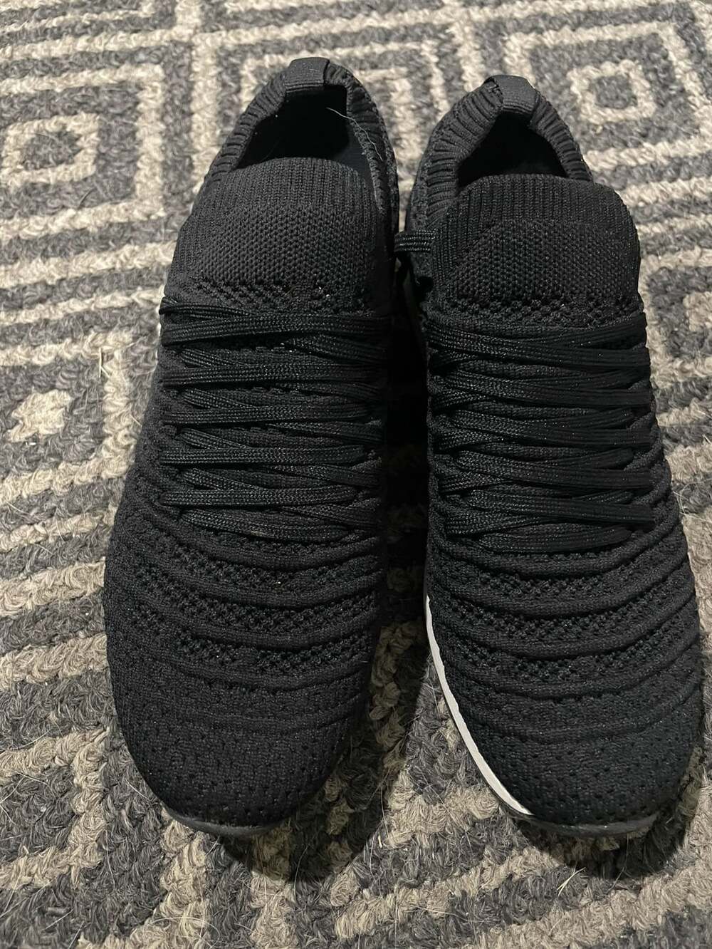 B.O.C. Born Concept Black Knit Slip-On Casual Walking Sneakers